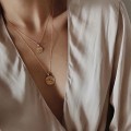 coin necklace - layering style