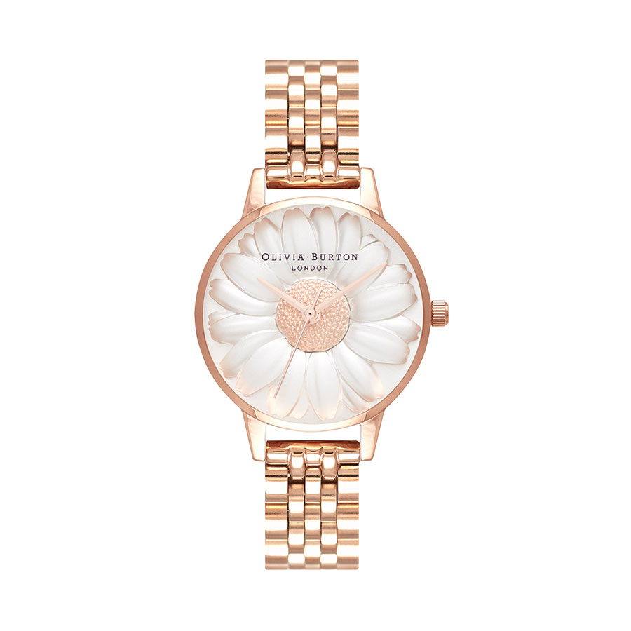 Ρολόι Olivia Burton 3D Daisy Rose Gold Bracelet OB16FS102