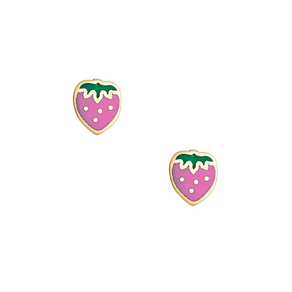 Παιδικά σκουλαρίκια φράουλα KS22162