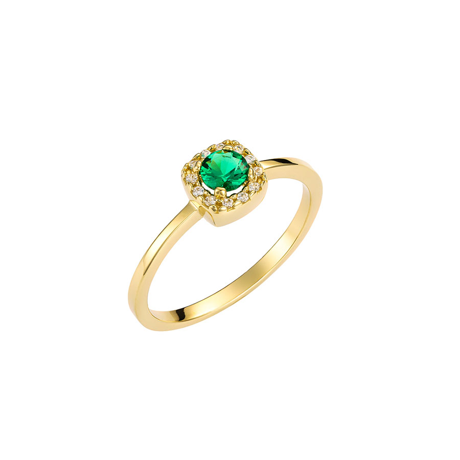 δαχτυλίδι γυναικείο με πράσινη πέτρα FT41095
