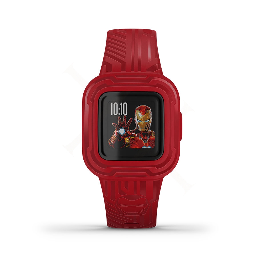 παιδικό ρολόι garmin iron man σε κόκκινο χρώμα