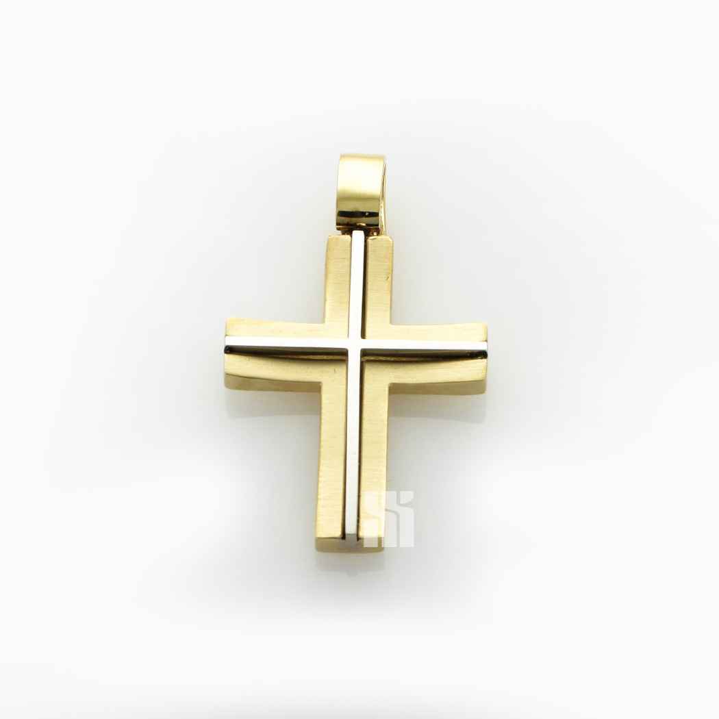 Gold Diamond Cross Necklace for Children - BeadifulBABY