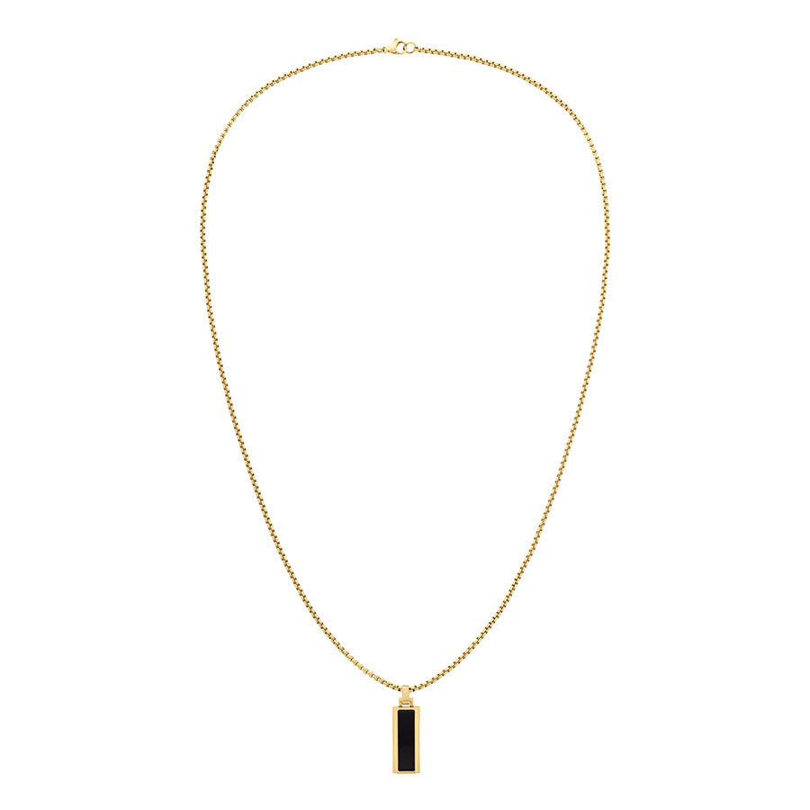 Tommy Hilfiger neck chain with branded pendant in silver | ASOS