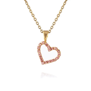 Caroline Svedbom Mini Sweetheart Necklace Gold / Light Rose