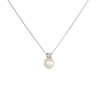 Necklace with pearl & diamonds