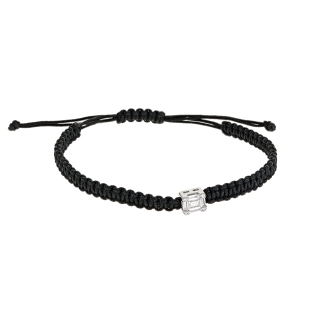 Bracelet cord with diamonds