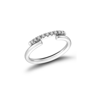 Half Eternity Ring with Diamonds