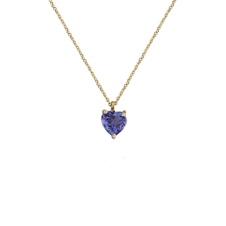 Heart shaped Tanzanite pendant