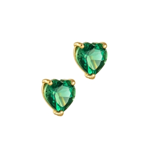 Heart Earrings with sapphire