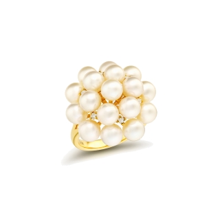 Pearls and Diamonds Ring