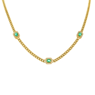 Emerald chain necklace