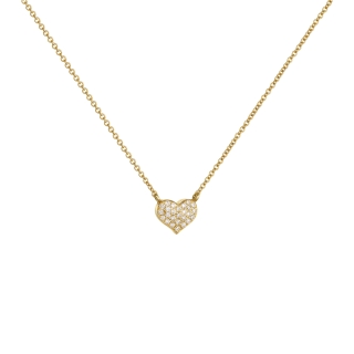 Heart Necklace with diamond stones