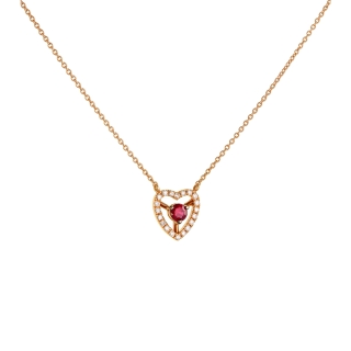 Heart Necklace with ruby