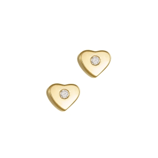 Heart Earrings with diamond