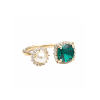 Ring Lily and Rose Colette Emerald Square