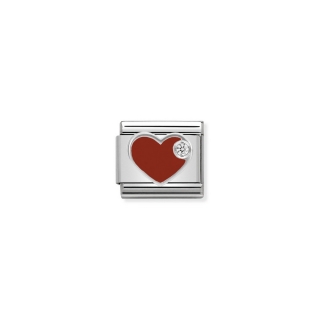 Link Nomination Symbols Zirconia Enamel Red Heart