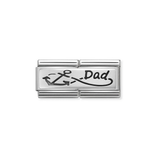 Link Nomination Double Engraved Custom Infinite Dad
