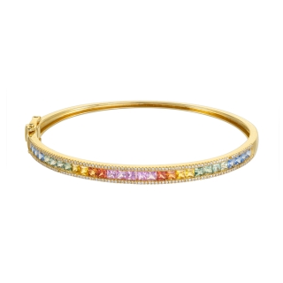 Rainbow bangle bracelet