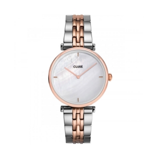 Cluse Triomphe Rose Gold, White pearl