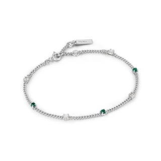 Ania Haie Lapis Malachite Chain Bracelet Silver