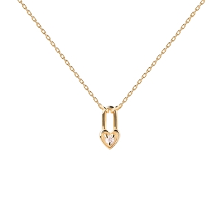 Female necklace PDPAOLA Heart Padlock Gold