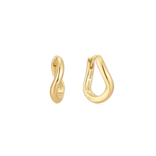 Ania Haie Gold Twist Huggie Hoop Earrings