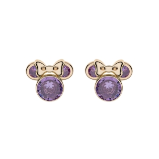 Minnie Mouse Birthstone February earrings
