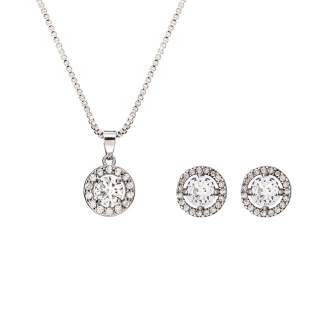 Set Necklace & Earrings Gloria Hope Silver