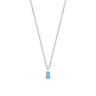 Ania Haie Turquoise Drop Pendant Silver Necklace