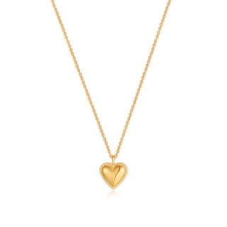 Ania Haie Rope Heart Pendant Necklace Gold