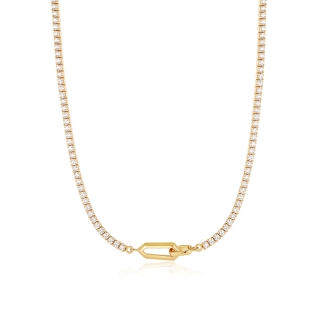 Ania Haie Sparkle Chain Interlock Necklace Gold