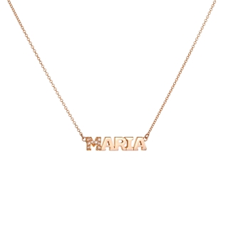 Name necklace with diamonds
