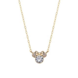 Minnie Mouse Birthstone April necklace