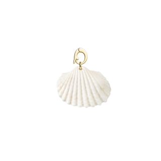 Pendant Rosefield Gold Cockle Shell White