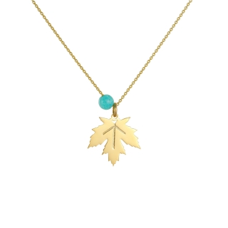 Necklace maple leaf