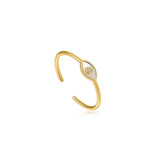 Ania Haie Evil Eye Gold Adjustable Ring