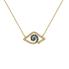 Necklace Against the Evil Eye with diamonds
