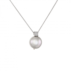 Necklace with pearl & diamonds