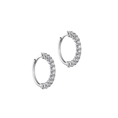 Hoops earrings with diamonds