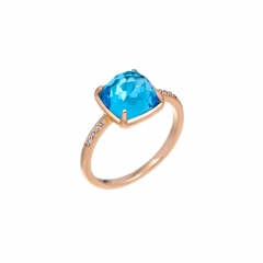 Δαχτυλίδι με μπλε τοπάζι