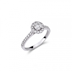 Halo Diamond Engangement Ring