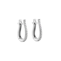 Hoops earrings with diamonds