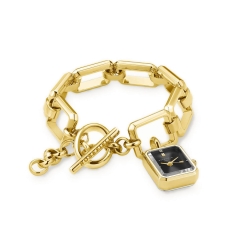 Rosefield The Octagon Charm Chain Gold/Black